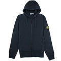 Stone Island Open Zip Up Hooded Sweatshirt Navy V0020