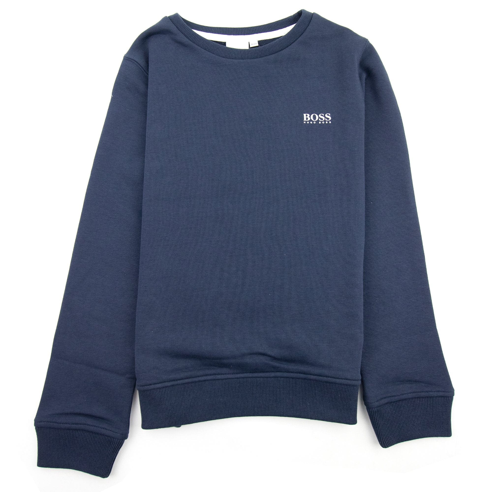 Hugo Boss Kids Chest Logo Crew Neck Sweat Navy