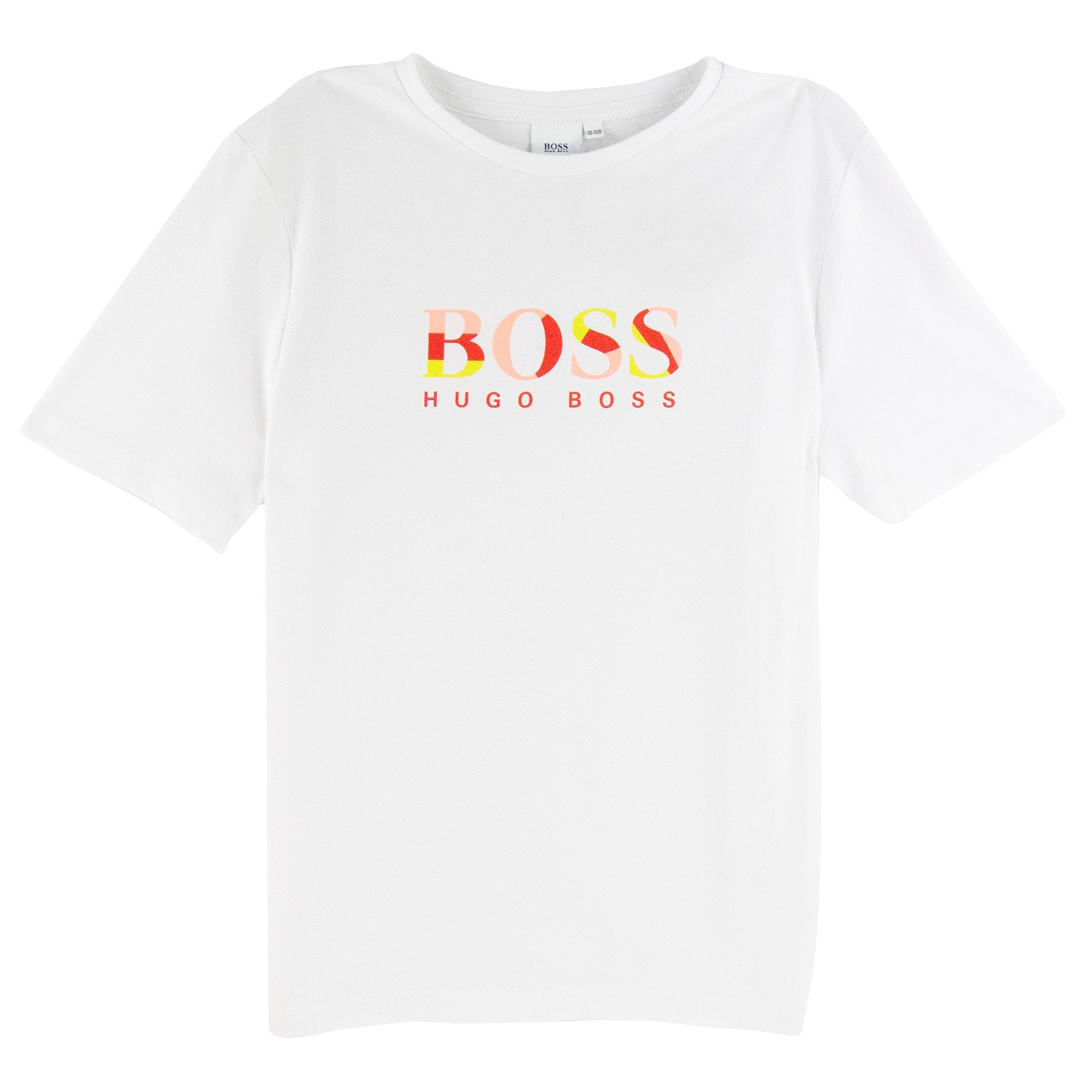 Hugo Boss Kids Multi Chest Logo T Shirt White