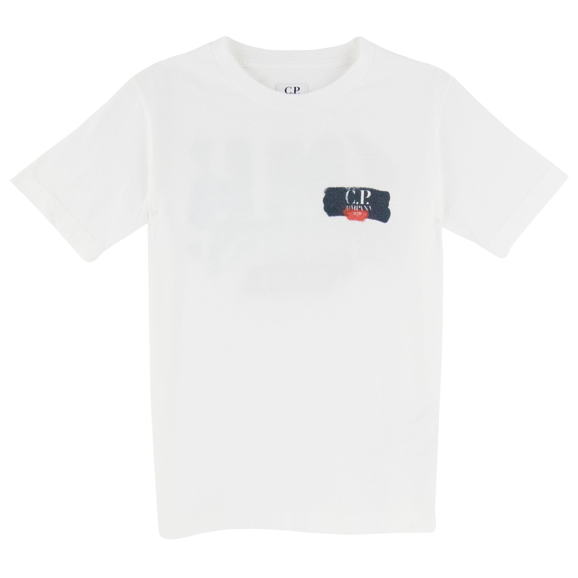 C.P. Company Undersixteen Spray Logo T Shirt White 103