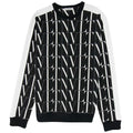 Valentino Logo Pattern Contrast Tape Stretch Sweatshirt Black/white