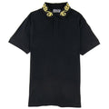 Versace Jeans Couture Cotton Polo Baroque Collar Black