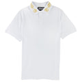 Versace Jeans Couture Cotton Polo Baroque Collar White
