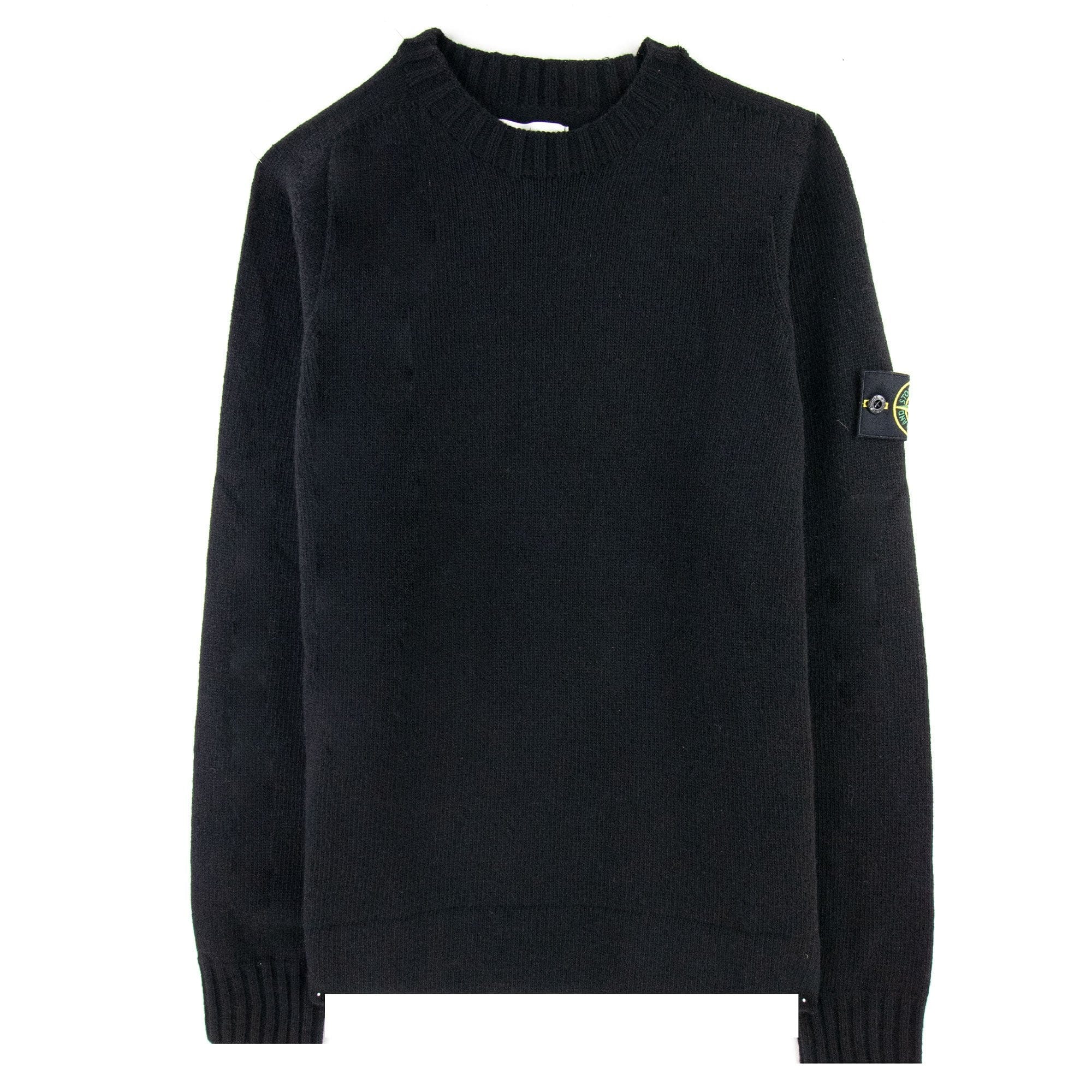 Stone Island Lambswool Knitted Crewneck Sweatshirt Black V0029 I01