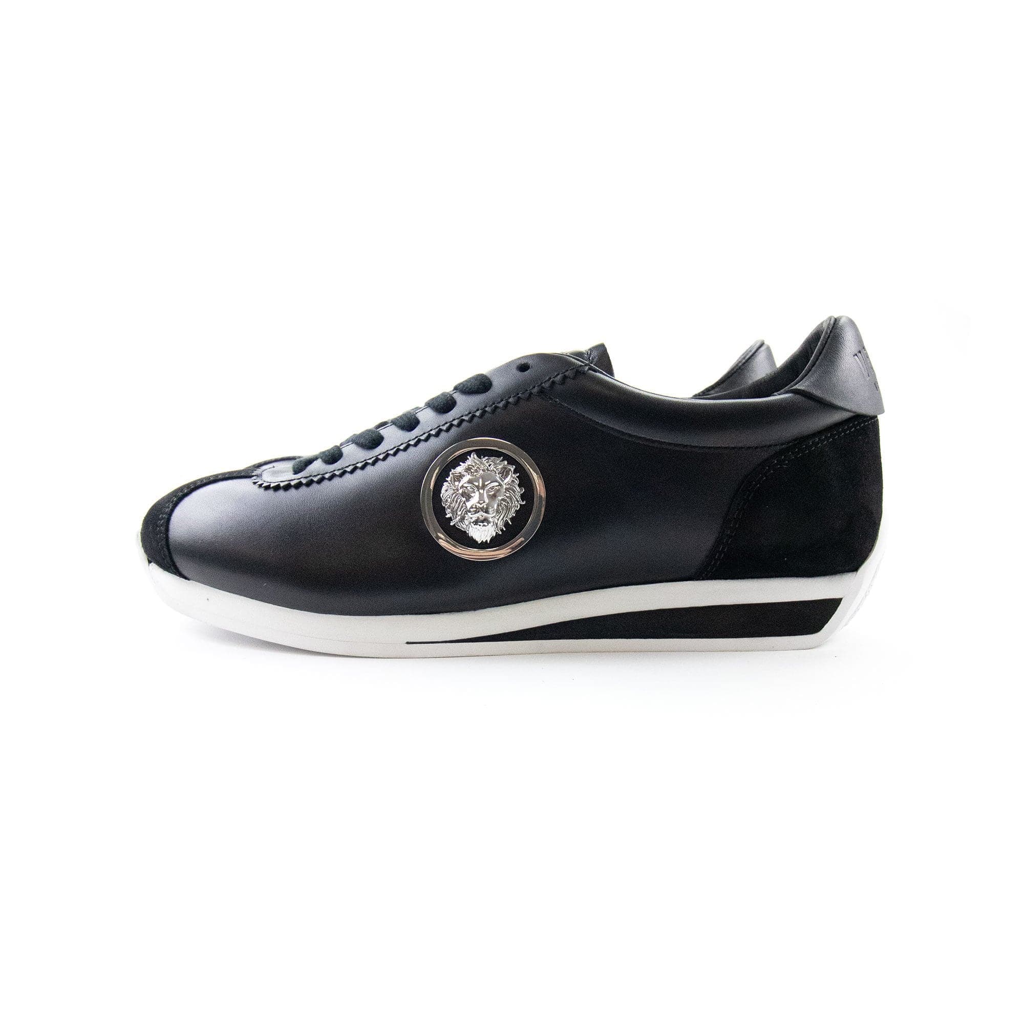Versace Versus Metal Lion Head Low Top Trainers Black/black