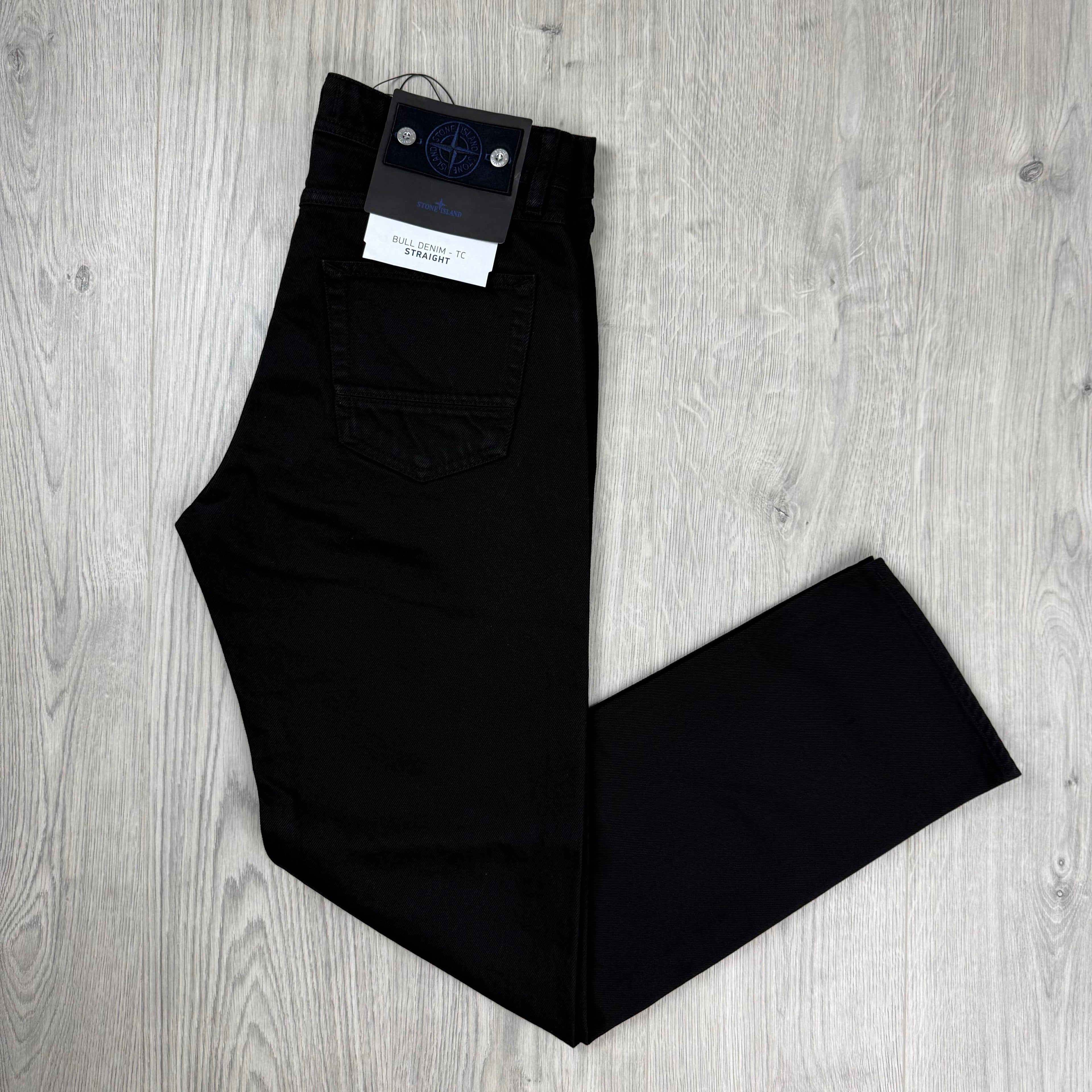 Stone Island Straight Denim Jeans - Black