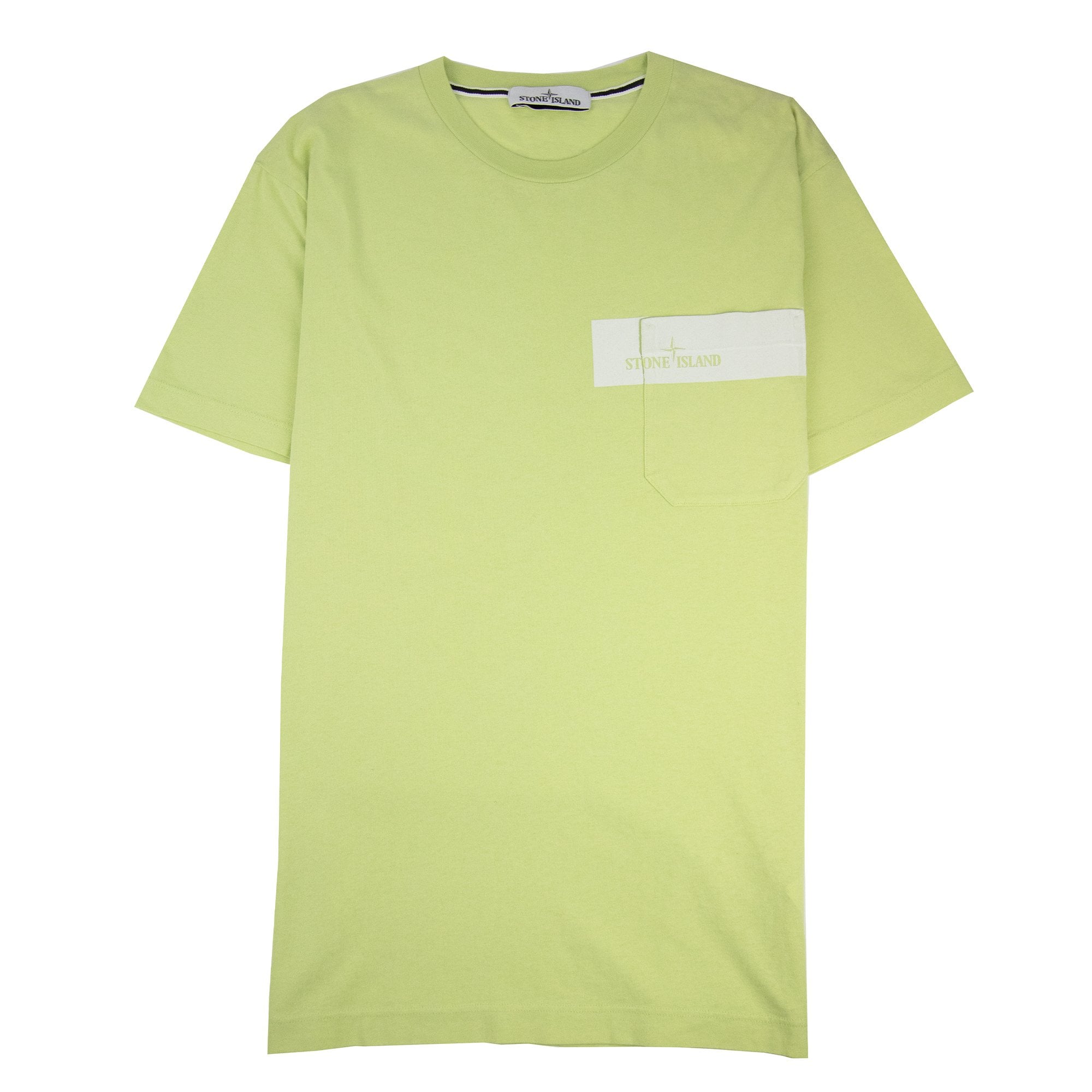 Stone Island Front Pocket Logo Tshirt Lime Green V0051