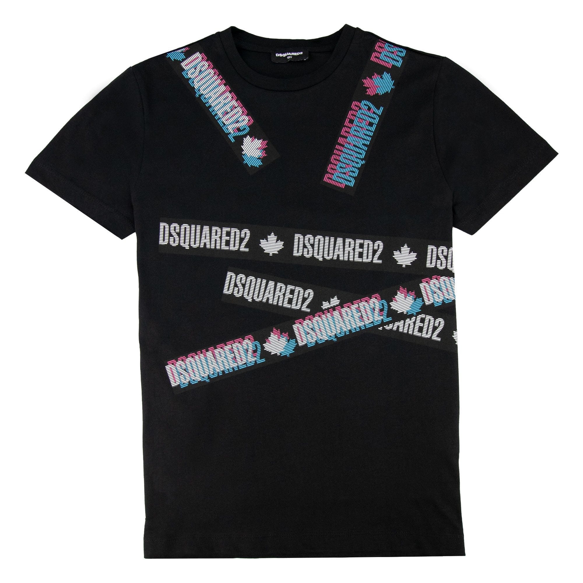Dsquared2 Kids Logo Banner Tshirt Black