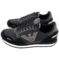 Emporio Armani Cordura Inserts Side Logo Trainers Black