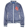 Armani Jeans Embossed Logo Bomber Jacket Blue