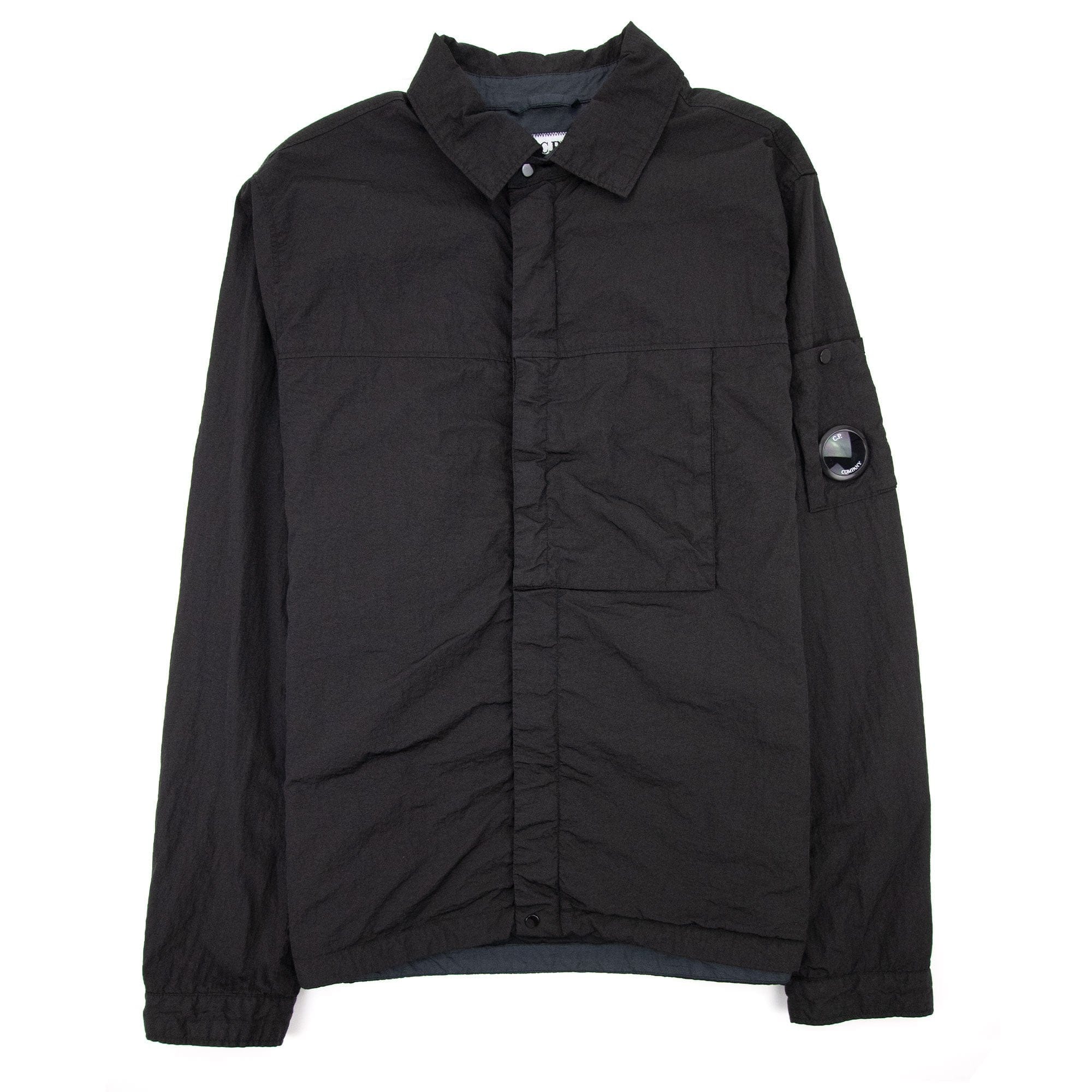 C.P. Company Nylon Zip Up Overshirt Black 999