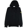 Stone Island Open Zip Up Hooded Sweatshirt Black V0029