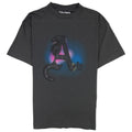 Palm Angels Garment Dyed Air Print T Shirt Black/black