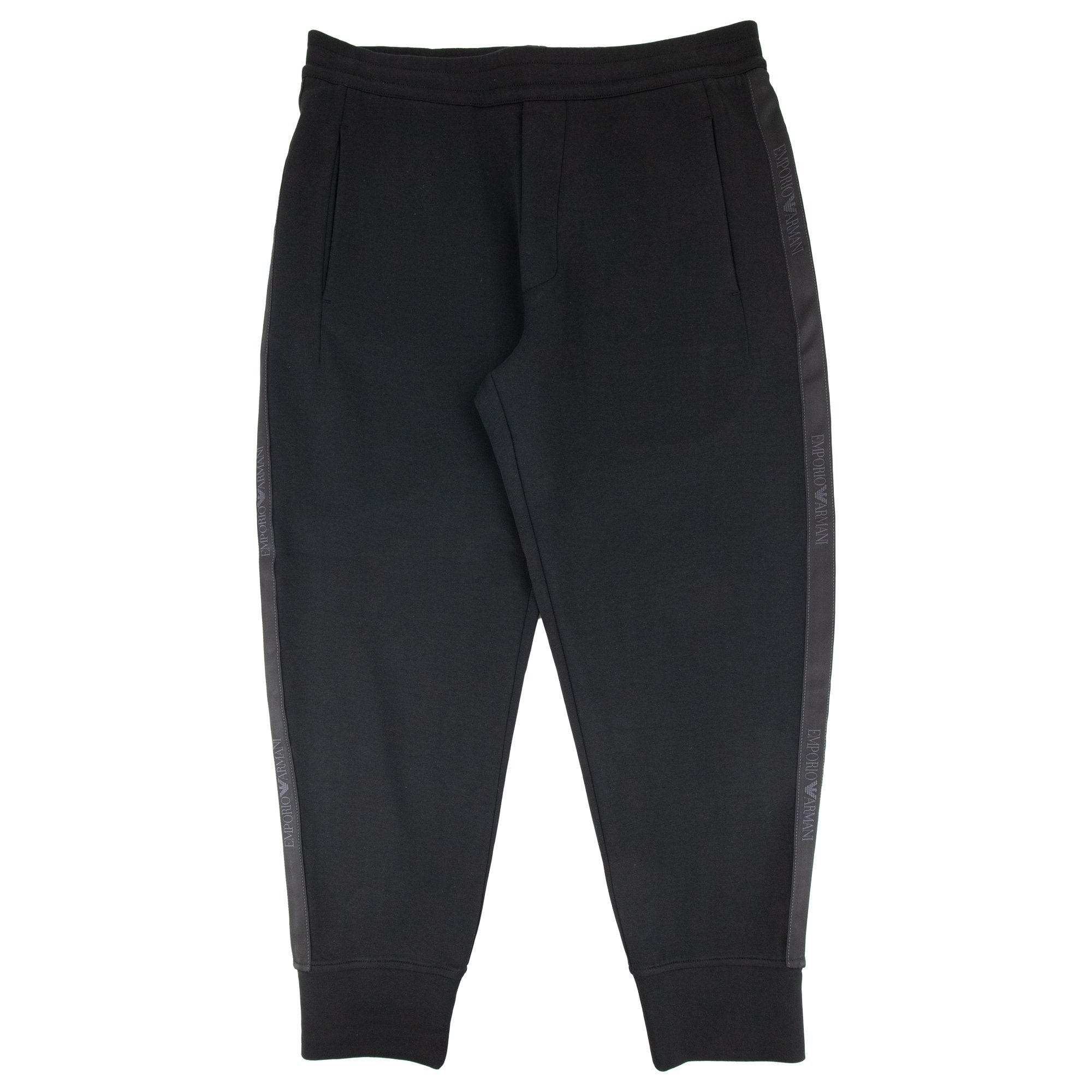 Emporio Armani Tape Logo Jogging Bottoms Black 999