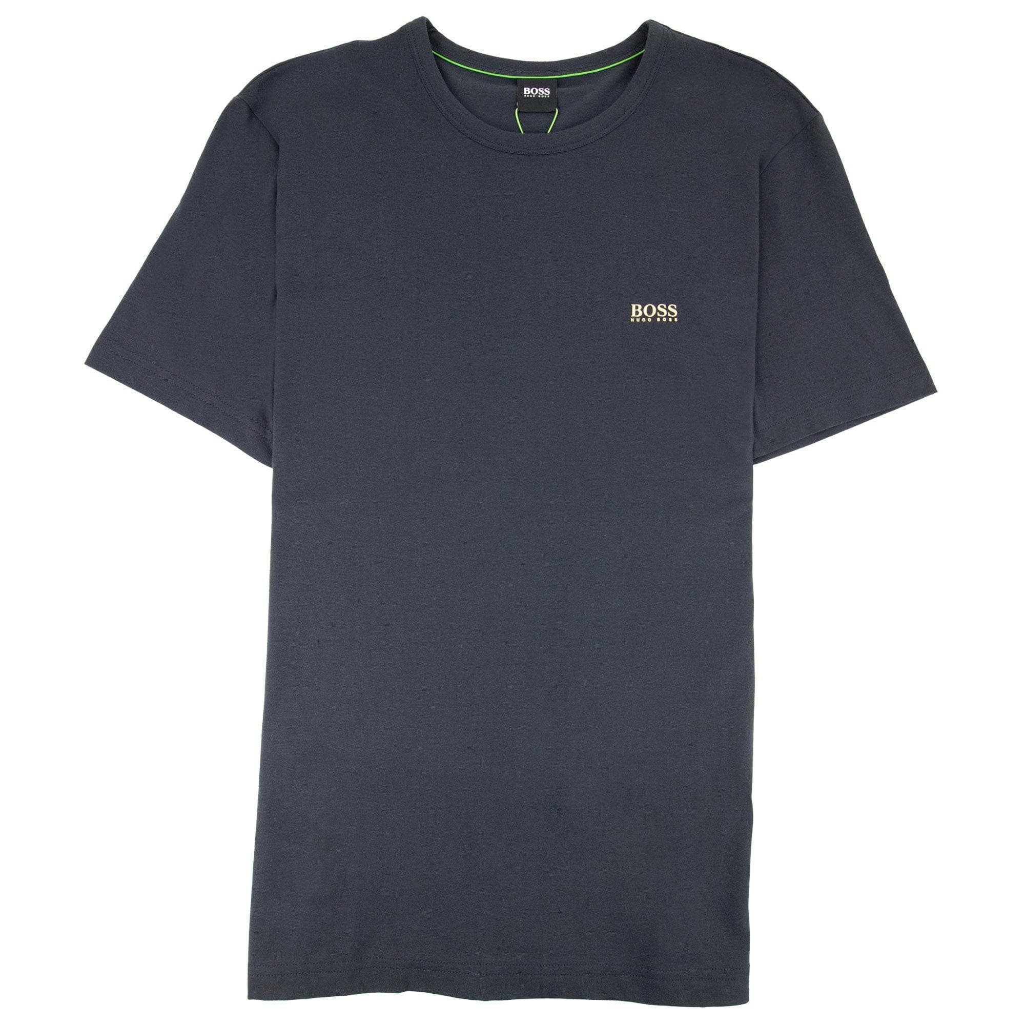 Hugo Boss Regular-fit T-shirt With Contrast Logo Navy/gold