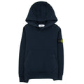 Stone Island Junior Arm Badge Hooded Sweatshirt Navy V0020