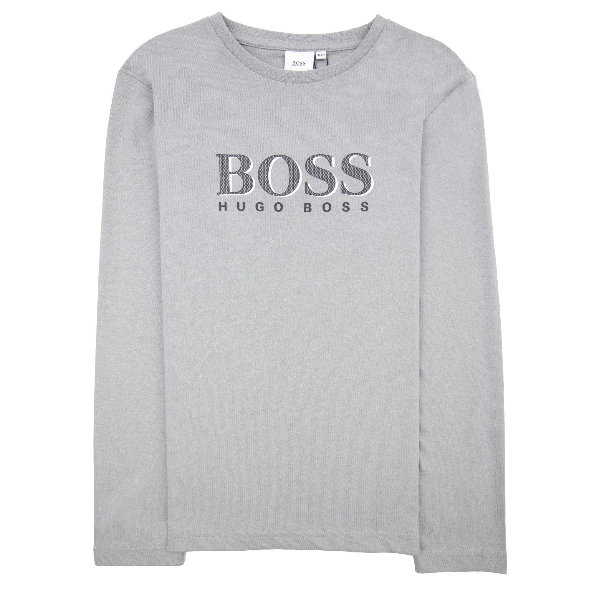 Hugo Boss Kids Logo L/s T Shirt Medium Grey