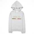 Gucci Junior Logo Print Hooded Sweatshirt Grey 1676