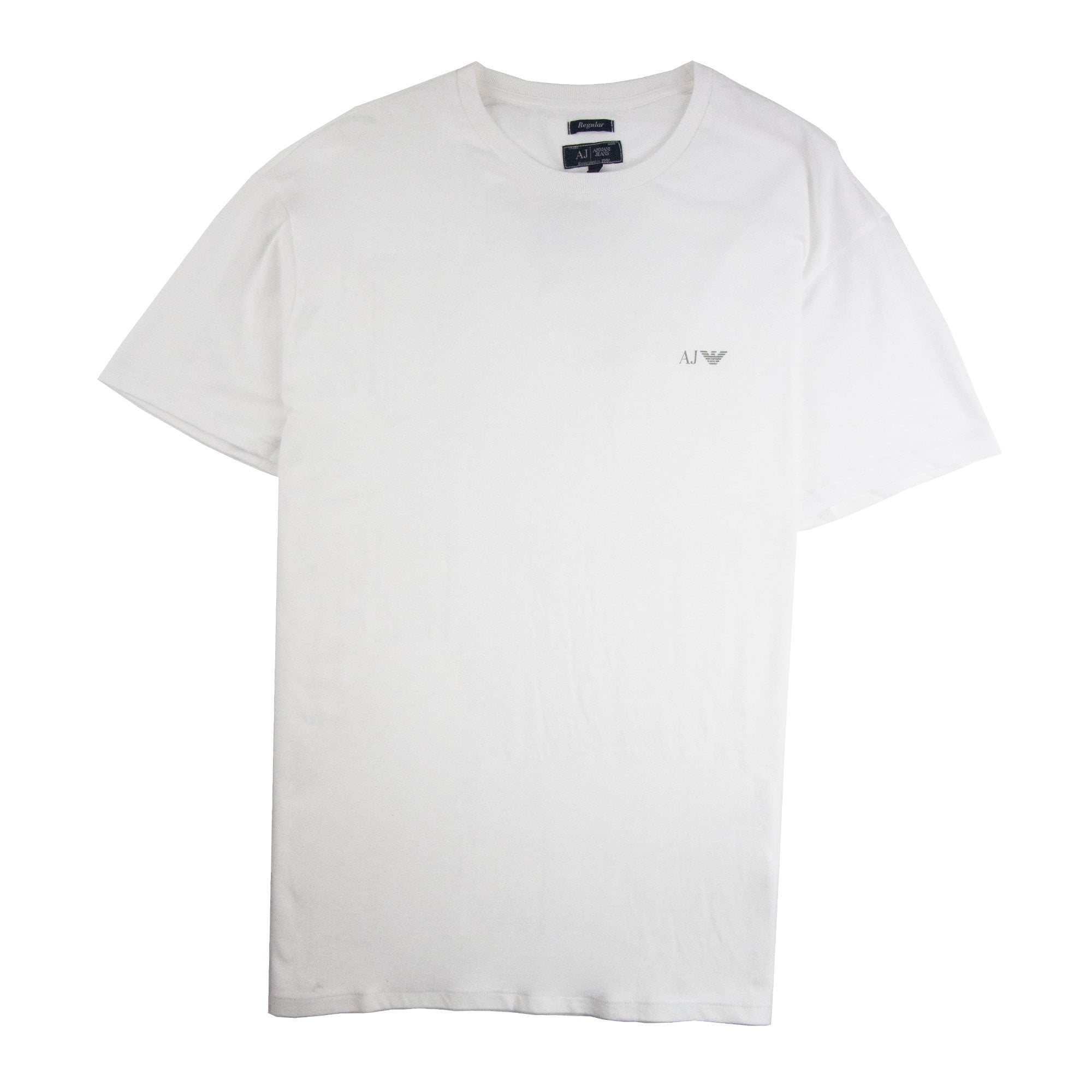 Armani Jeans Logo Print Crewneck T Shirt White S