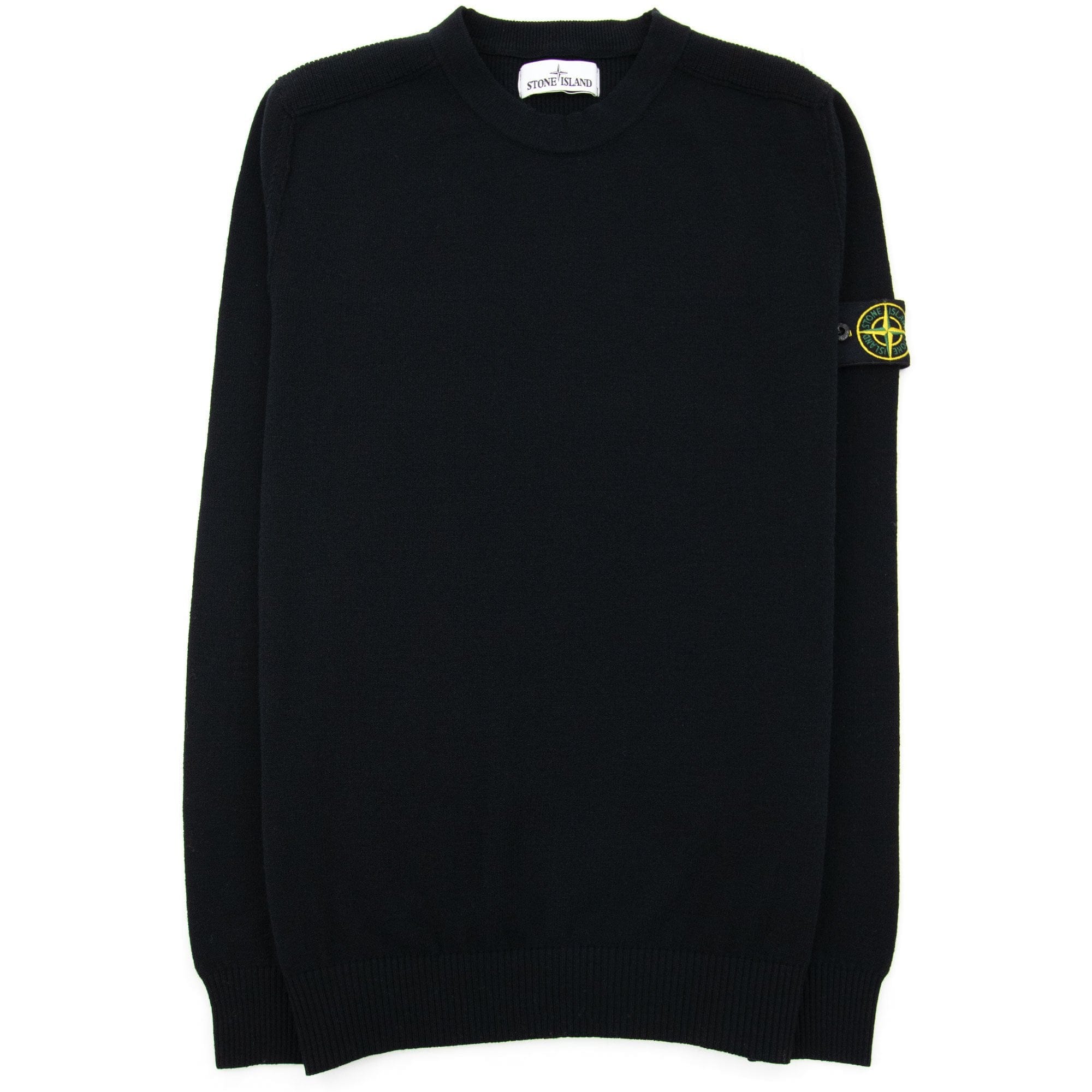Stone Island Crew Neck Knitted Sweatshirt Black V0029