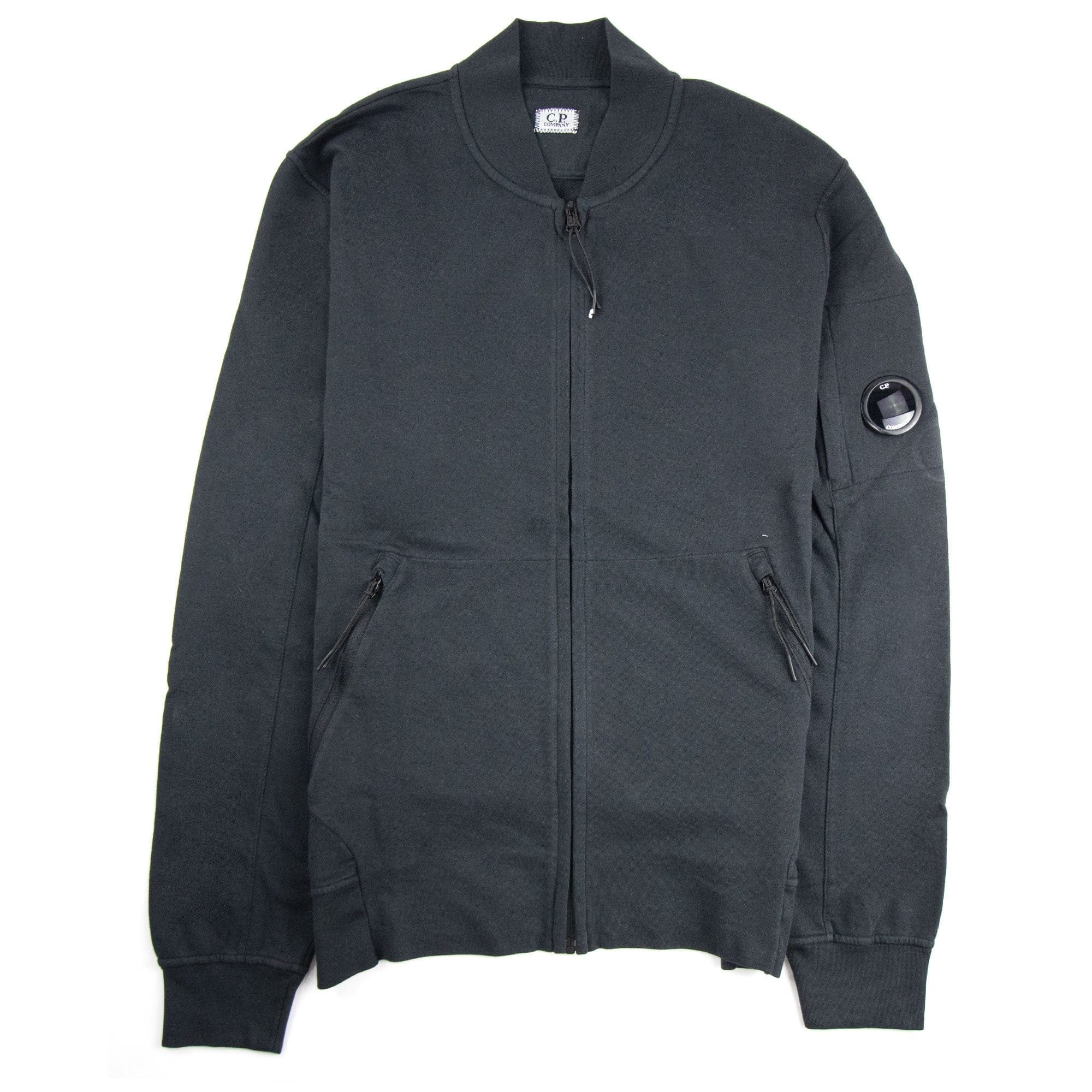 Cp Company Funnel Neck Watch-viewer Lens Zip Up Sweatshirt Black 392