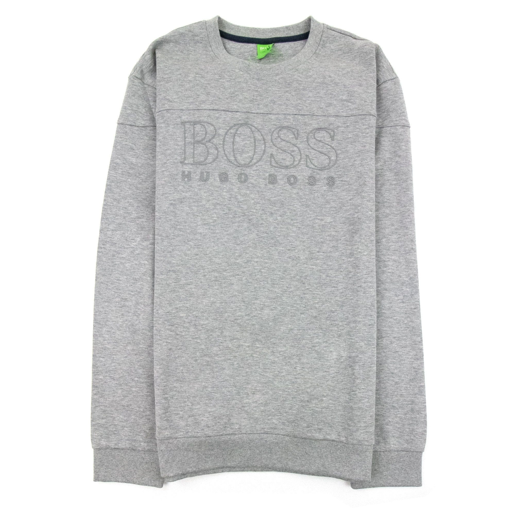Hugo Boss Rubber Logo Crewneck Sweatshirt Grey 059