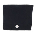 Moncler Front Logo Patch Scarf Black 999