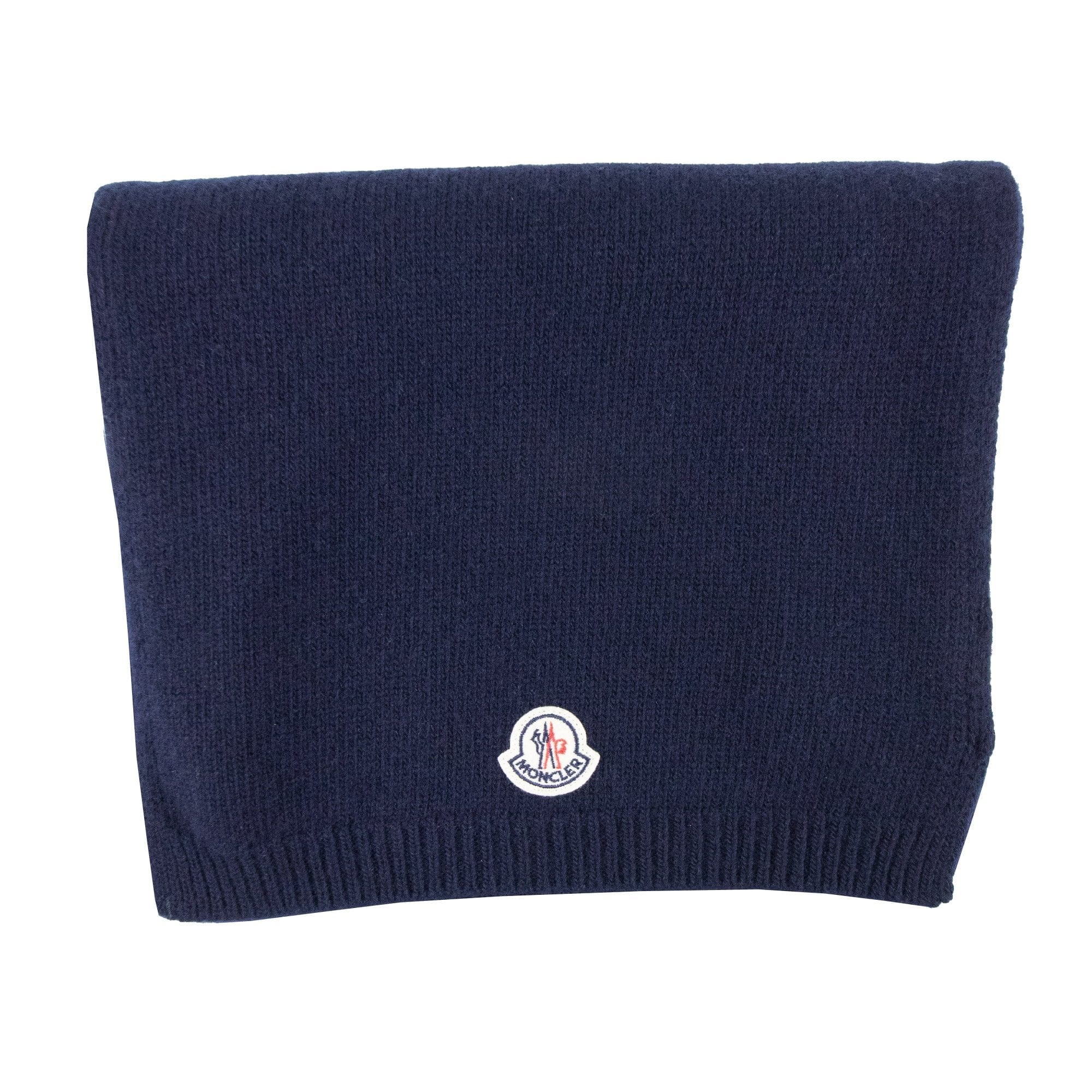 Moncler Front Logo Patch Scarf Navy 778