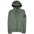 Stone Island 61420 Hooded Zip Up Sweatshirt Khaki V0059