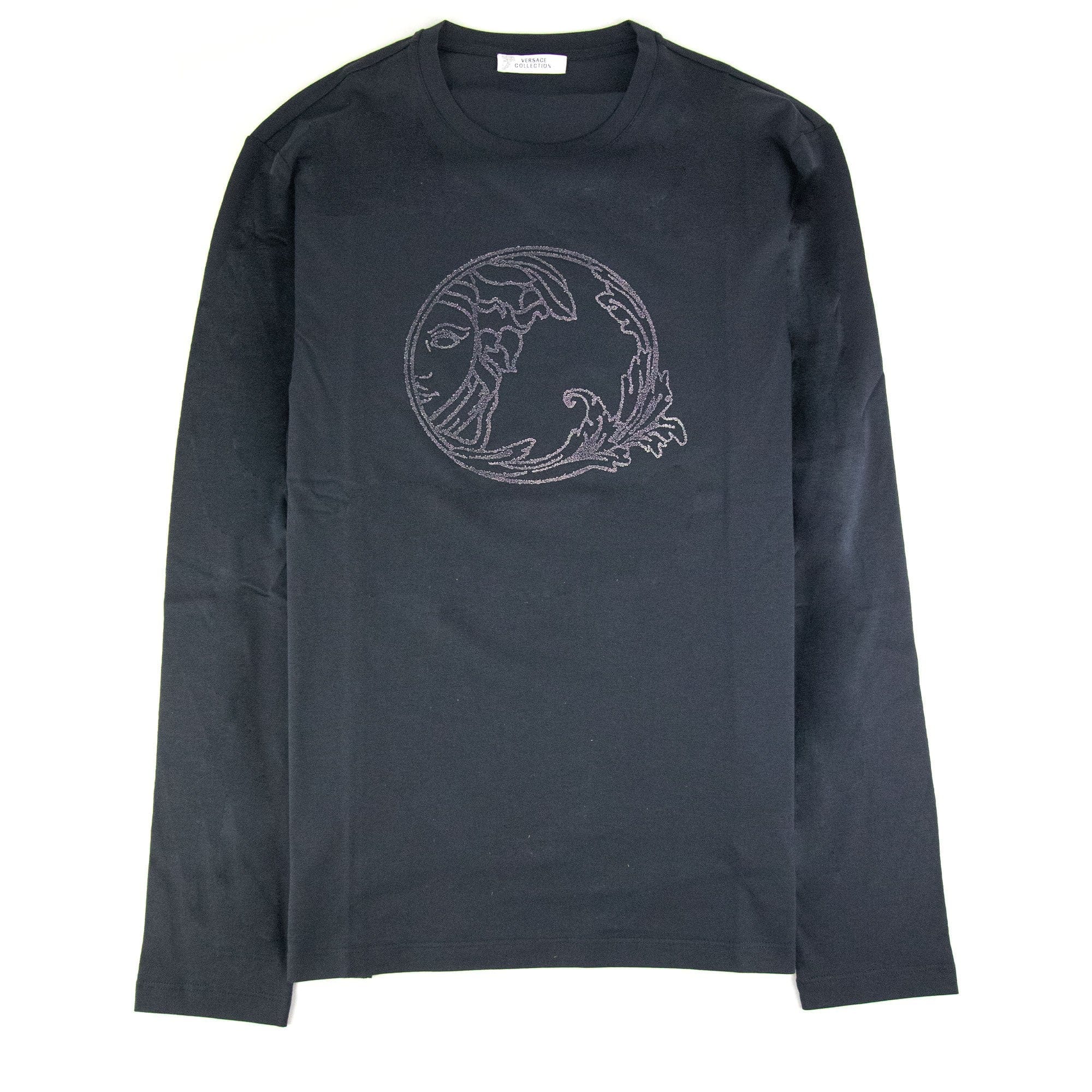 Versace Collection Medusa L/s T Shirt Navy