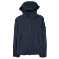 Stone Island Logo Patch Detail Soft Shell Jacket Navy V0020