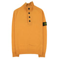 Stone Island Zip And Button Pop Over Sweater Orange V0032