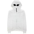 Cp Company Diagonal Raised Fleece Goggle Full Zip Hoodie White 112