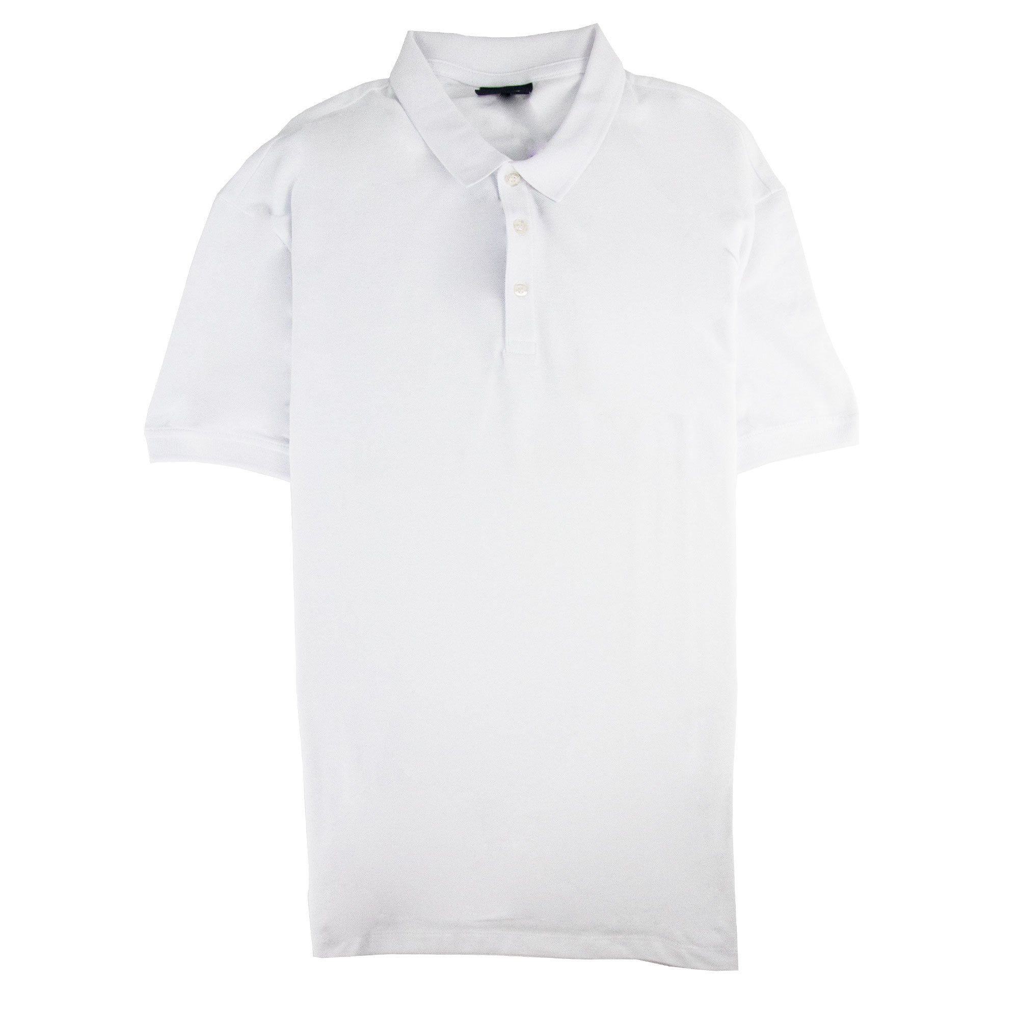 Armani Jeans Rubber Logo Short Sleeve Polo White
