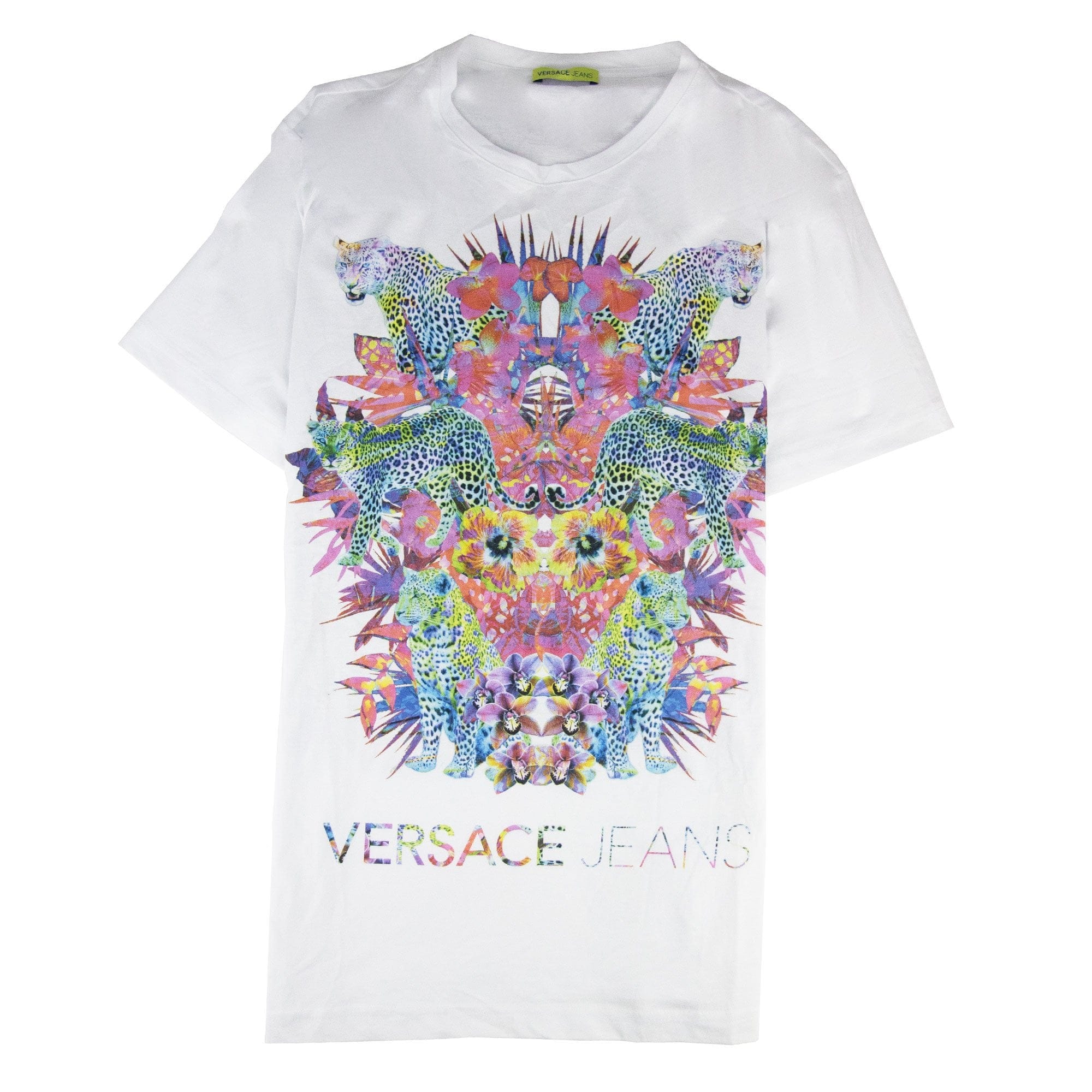 Versace Jeans Rubino Logo Print Jersey T Shirt White