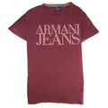 Armani Jeans Logo Printed T Shirt Rosso Red