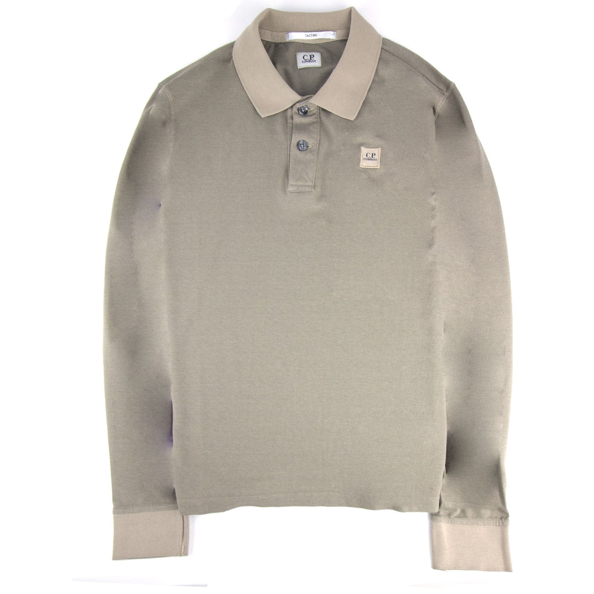CP Company Tacting Long Sleeve Polo Khaki