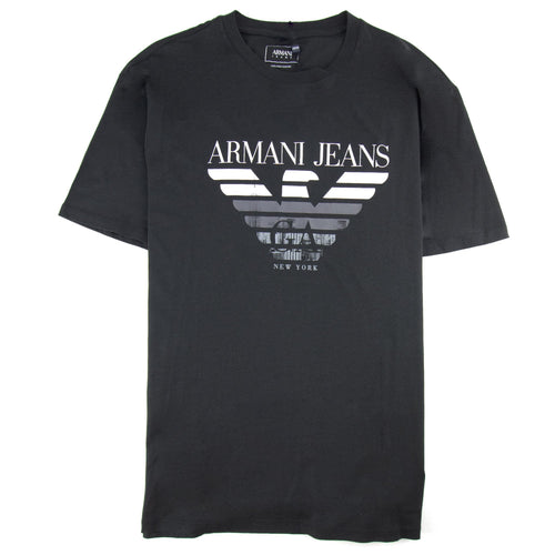 Armani Jeans Eagle Logo New York T Shirt Black