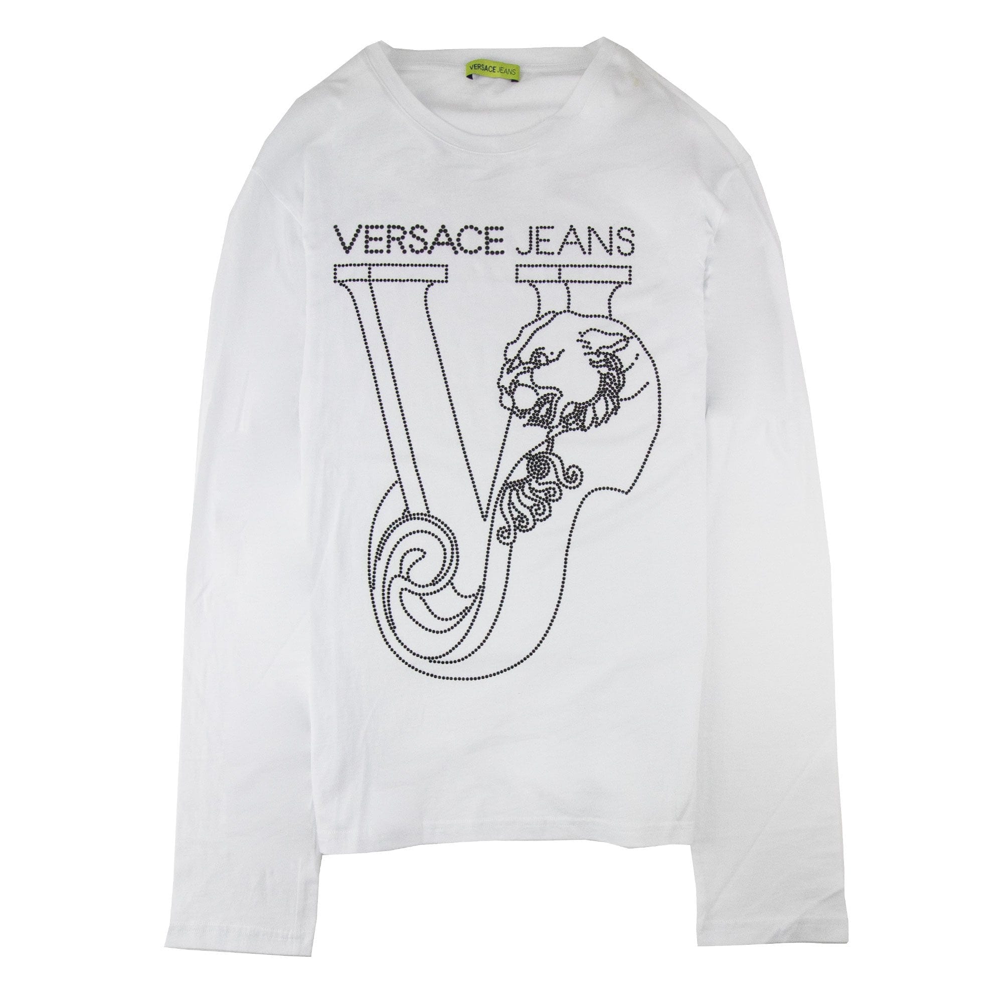 Versace Jeans Studs Tiger Logo T Shirt White