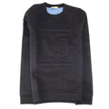 Versace Jeans Embossed Logo Double Jersey Sweatshirt Black