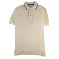 Armani Jeans Embroidered Logo S/s Polo Beige