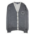 Armani Jeans Logo Print Cotton Cardigan Dark Grey