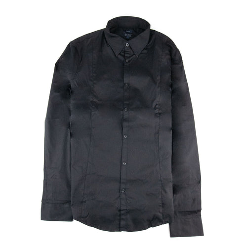 Armani Jeans Fitted L/s Shirt Black