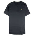 Emporio Armani Embroidered Gold Logo T Shirt Black