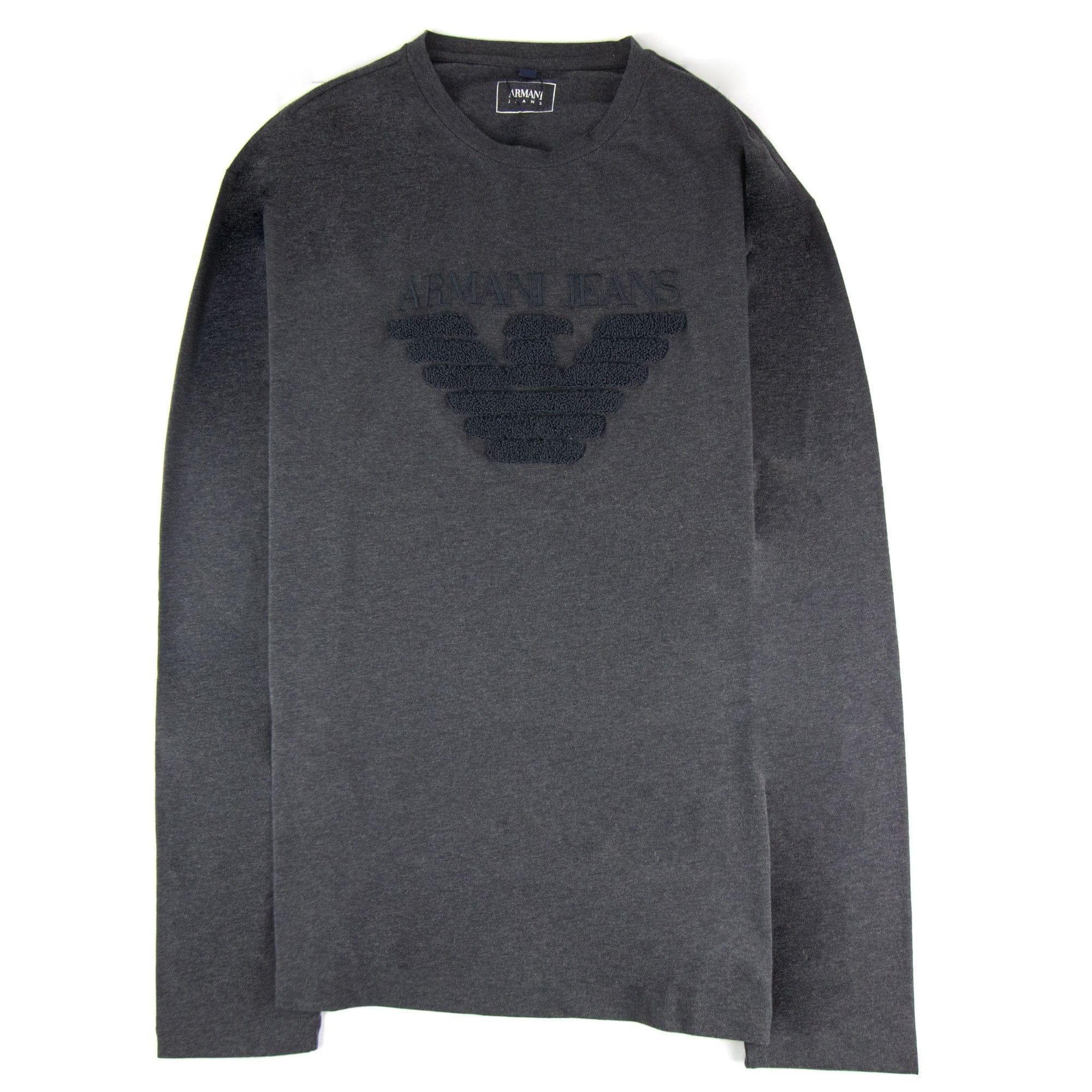 Armani Jeans Eagle Logo L/s T Shirt Grigio Grey