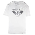 Armani Jeans Eagle London Logo T Shirt Bianco Ottico