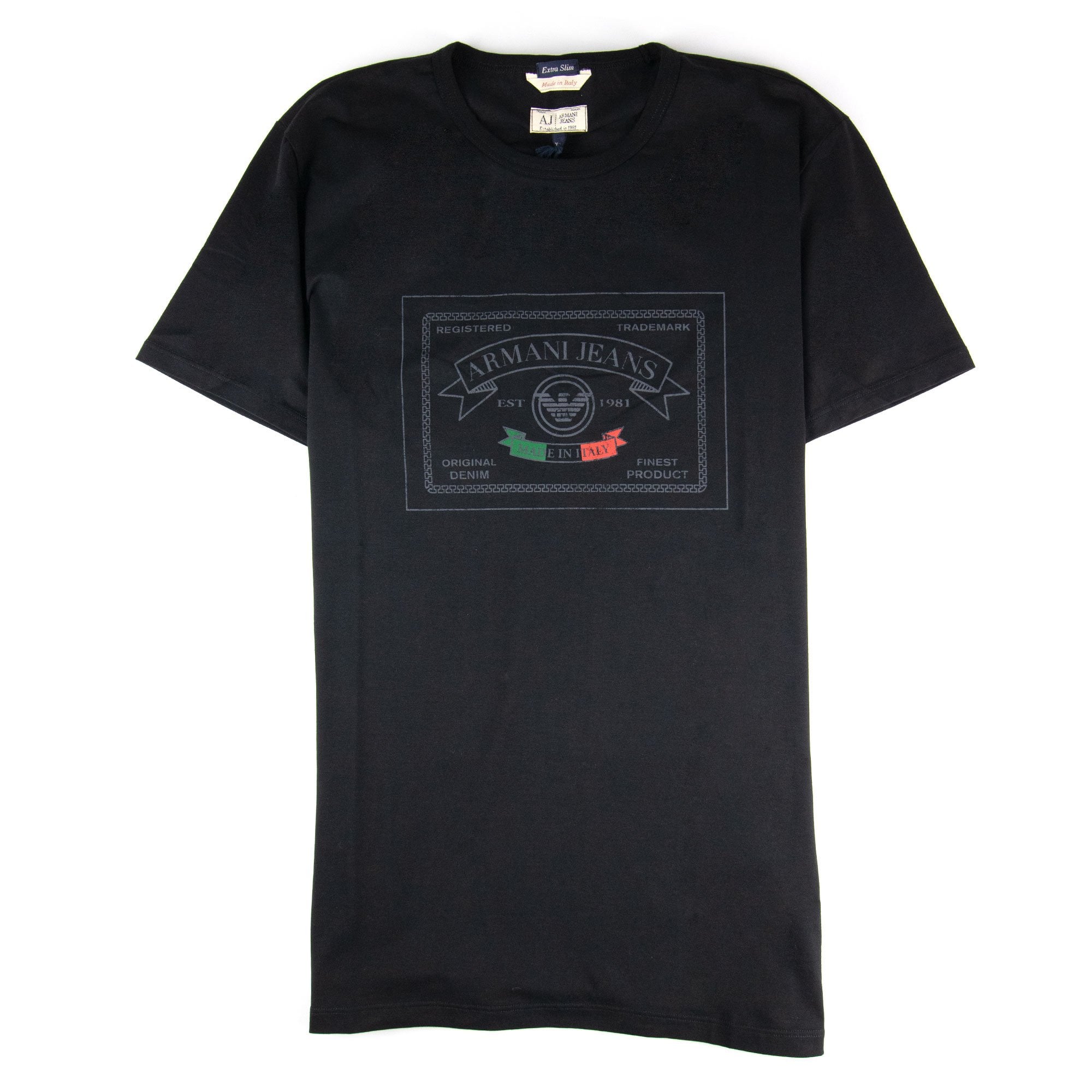 Armani Jeans Extra Slim Crewneck T Shirt Black