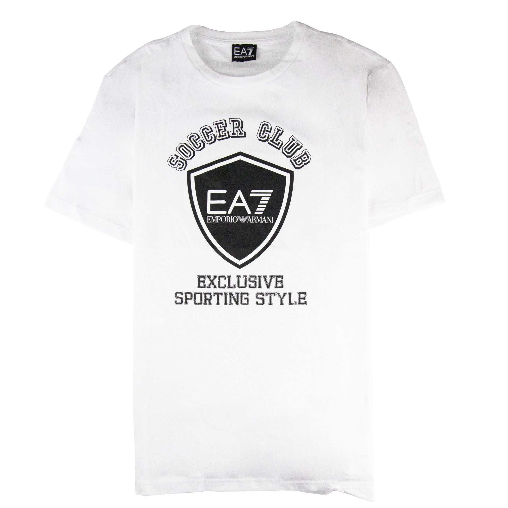 Armani Jeans Soccer Club Logo T Shirt White