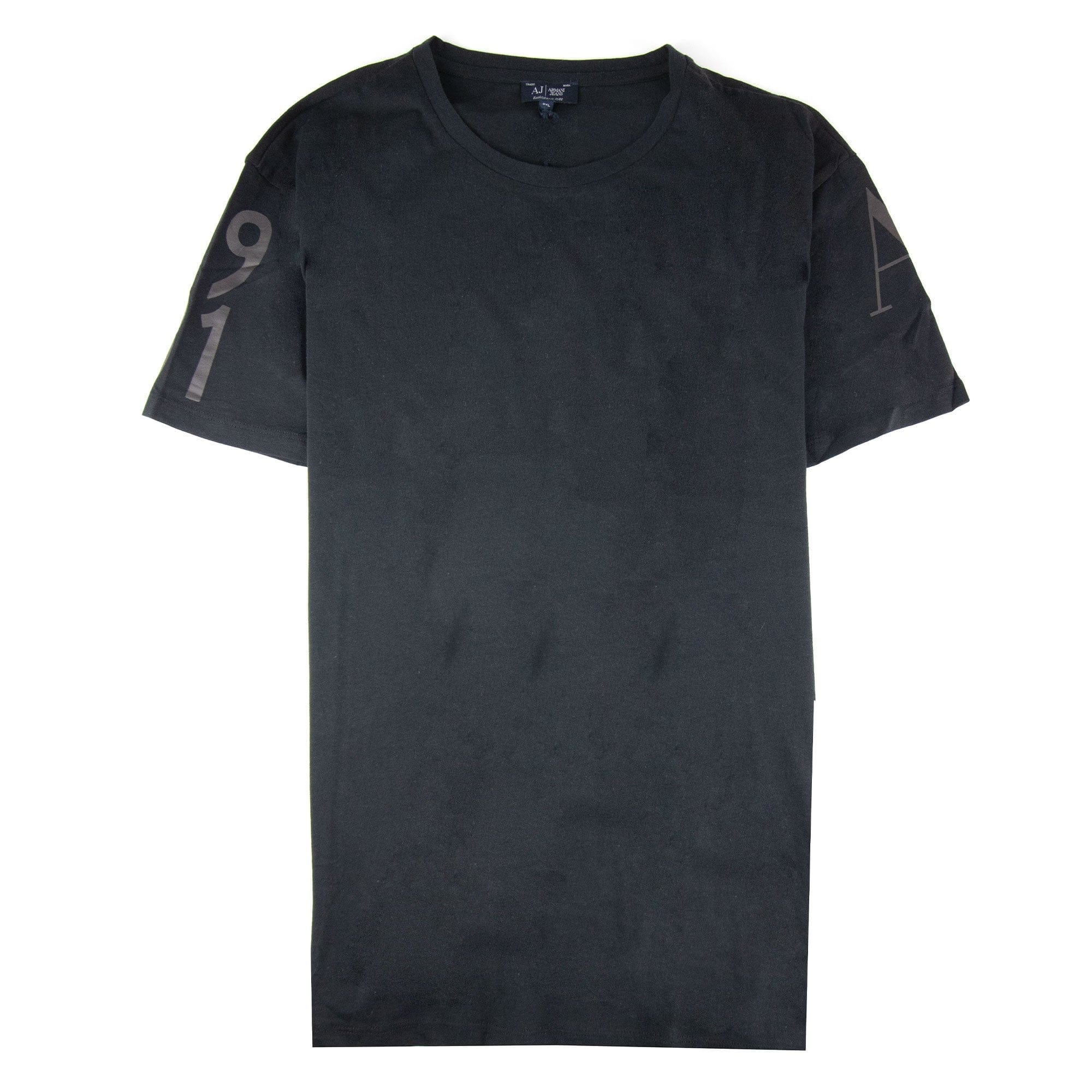 Armani Jeans Back Eagle Logo T Shirt Black