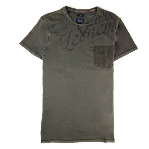 Armani Jeans Front Pocket Classic T Shirt Verde Green
